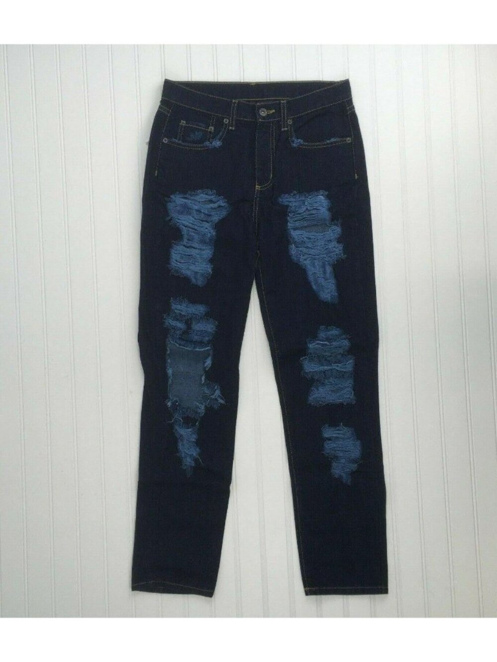 Carmar Baggy Fit Distressed Shredded Jeans NEW Womens Sz 24